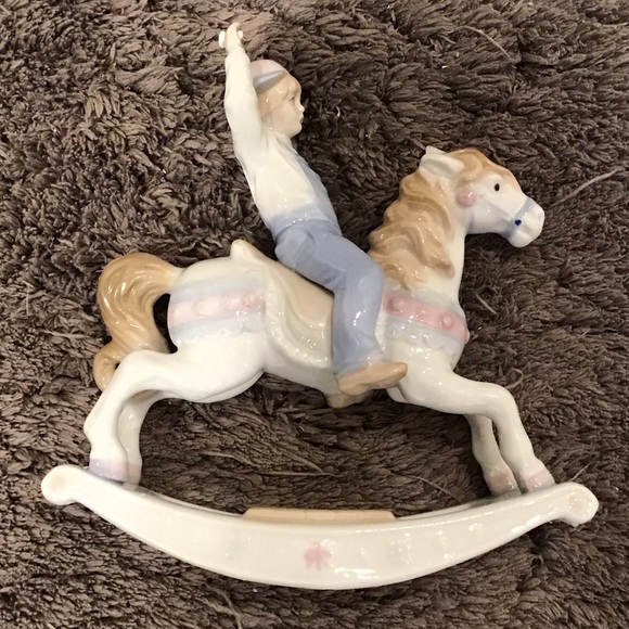 Paul Sebastian Porcelain Figurine Vintage 1991 Boy on Rocking Horse - Picture 6 of 11